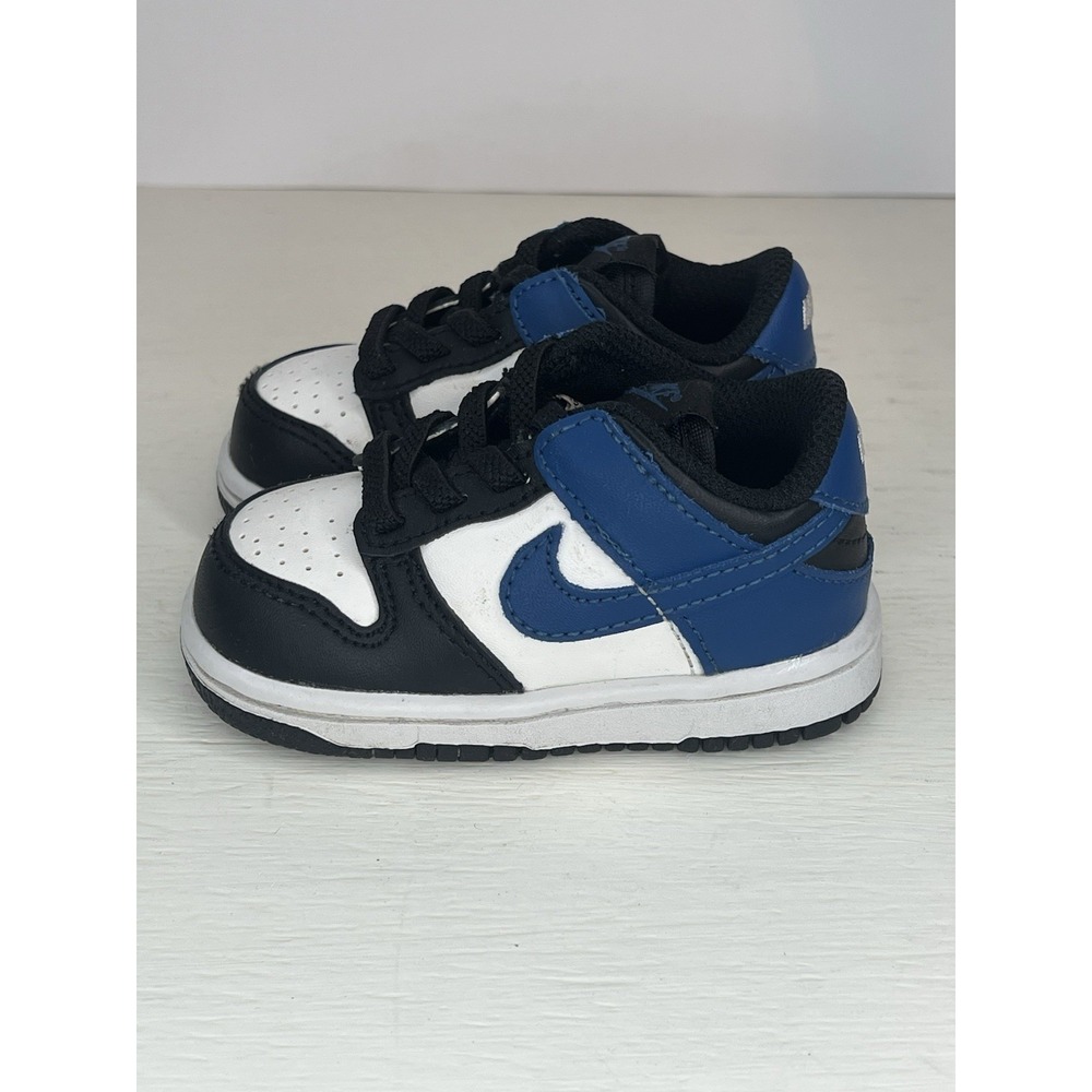 Nike Dunk Low toddler size USA 4C Kids Shoes DH9761-104 Blue Black White Sneaker - Picture 2 of 9